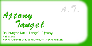ajtony tangel business card